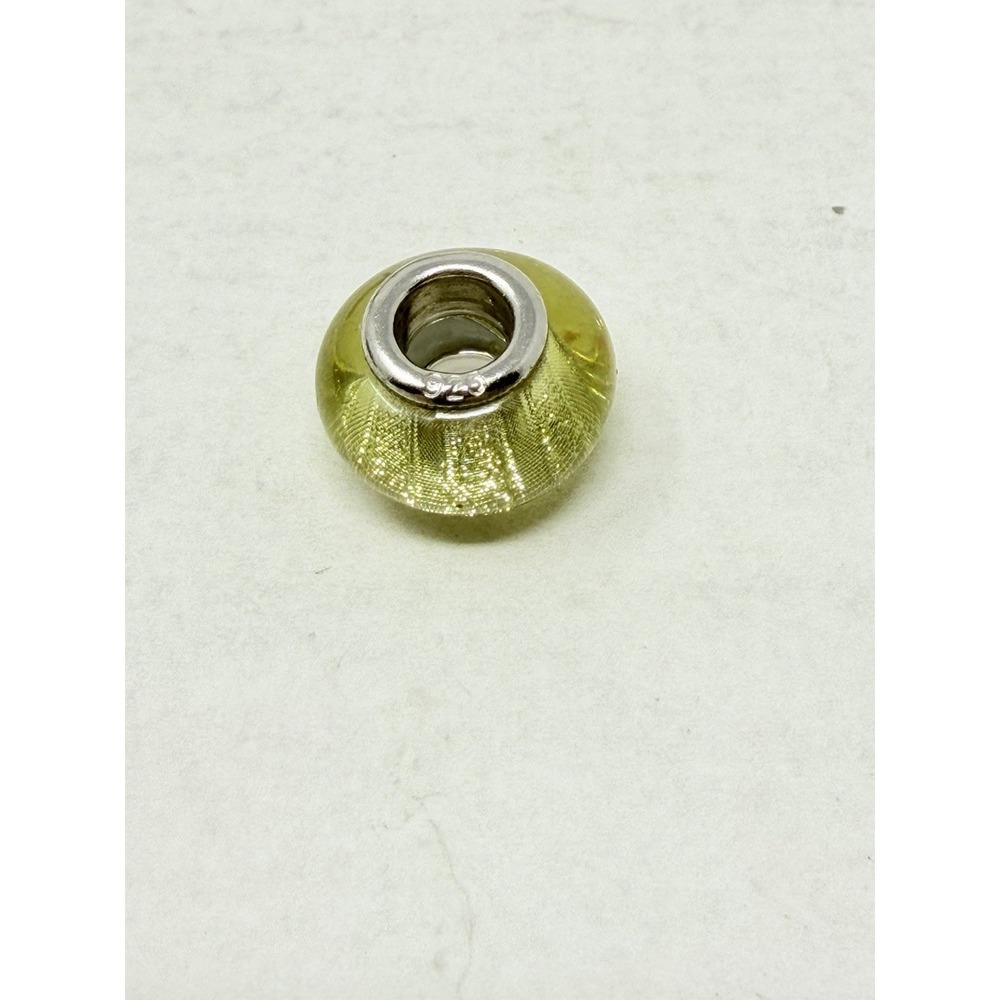 Shop LC CHARMES D'JOY Gold Color Murano Style Charm in Sterling Silver 5682